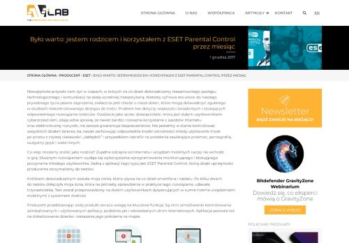 
                            5. Korzystałem z ESET Parental Control przez miesiąc | AVLab.pl