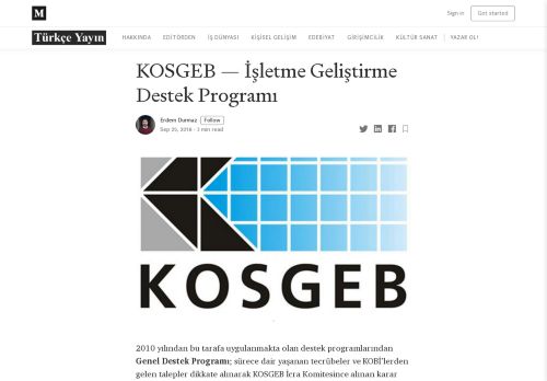 
                            7. KOSGEB — İşletme Geliştirme Destek Programı – Türkçe Yayın ...