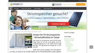 
                            11. Kosten für Stromspeicher - Wirtschaftlichkeit und Preise - Energieheld