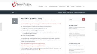 
                            9. Kostenfreie Zertifikate (Teil2) › Lernschmiede