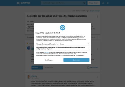 
                            7. Kostenlos bei Toggolino und Toggo Cleverclub anmelden (Website ...