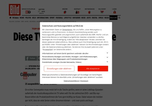 
                            10. Kostenlos und legal: Diese Online-Serien streamen Sie für lau - Bild.de