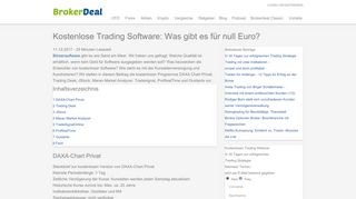 
                            13. Kostenlose Börsensoftware: Was gibt es für null Euro? - BrokerDeal