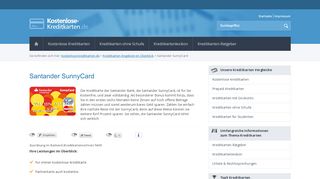 
                            9. kostenlose Mastercard - Santander SunnyCard