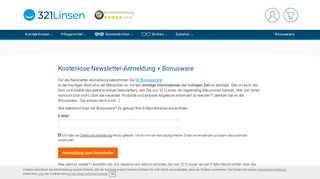 
                            6. Kostenlose Newsletter-Anmeldung + Bonusware | 321Linsen.de