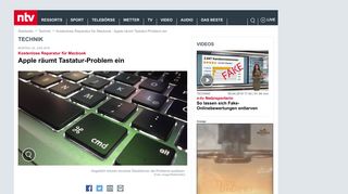 
                            7. Kostenlose Reparatur für Macbook: Apple räumt Tastatur-Problem ein ...