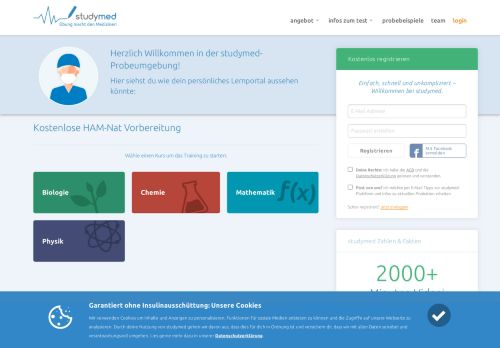 
                            7. Kostenlose Vorbereitung auf den HAMNat 2018 | studymed