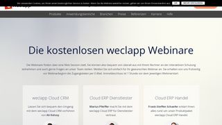 
                            9. Kostenlose Webinare von weclapp