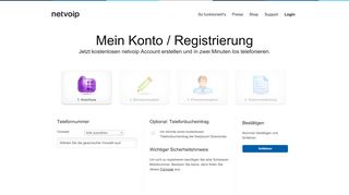 
                            4. Kostenlosen Account erstellen - netvoip - Internettelefonie mit Zukunft ...