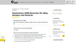 
                            2. Kostenloser AGB-Generator für eBay, Amazon, Hood | Trusted Shops ...