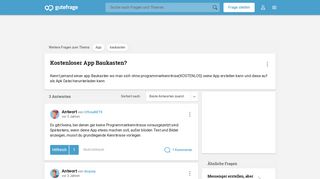 
                            4. Kostenloser App Baukasten? - Gutefrage
