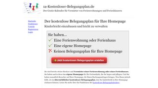 
                            4. Kostenloser Belegungsplan für Ihre Homepage