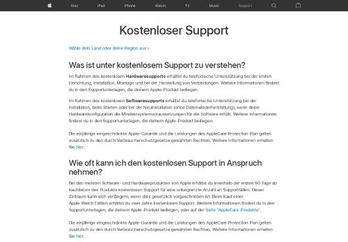 
                            10. Kostenloser Support von Apple- Offizieller Apple Support