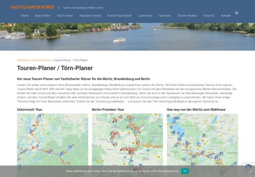 
                            8. Kostenloser Touren-Planer / Törn-Planer für Ihren Bootsurlaub