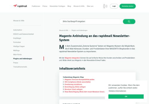 
                            9. kostenloses Magento Plugin | rapidmail.de Blog