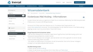 
                            10. Kostenloses Mail Hosting - Informationen - Droptop GmbH - Linevast