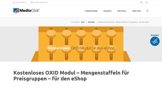 
                            6. Kostenloses OXID Modul: Mengenstaffeln für Preisgruppen