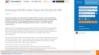 
                            9. Kostenloses WLAN in allen Zügen der Intercity EIC PKP - www ...