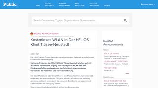 
                            10. Kostenloses WLAN in der HELIOS Klinik Titisee-Neustadt - Public now