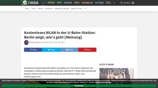 
                            10. Kostenloses WLAN in der U-Bahn-Station: Berlin zeigt, wie's geht - Giga
