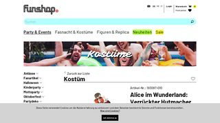 
                            13. Kostüm: Alice im Wunderland: Verrückter Hutmacher | Funshop GmbH ...