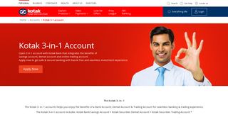 
                            12. Kotak 3-in-1 Account - Kotak Mahindra Bank