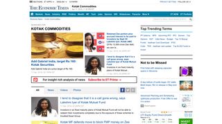 
                            11. Kotak Commodities: Latest News & Videos, Photos about Kotak ...