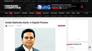 
                            8. Kotak Mahindra Bank: A digital pioneer - Express Computer