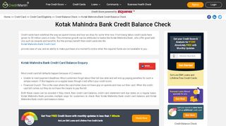 
                            7. Kotak Mahindra Bank Credit Card Balance Check - How to check ...