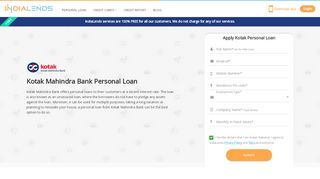 
                            5. Kotak Mahindra Bank Personal Loan online at low interest rate