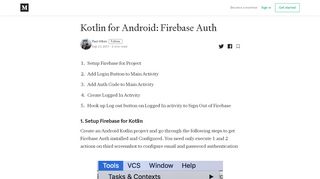 
                            1. Kotlin for Android: Firebase Auth – Paul Allies – Medium