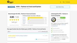 
                            5. KOX - Partner im Forst Bewertungen & Erfahrungen | Trusted Shops