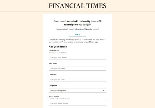 
                            5. Kozminski University | Financial Times