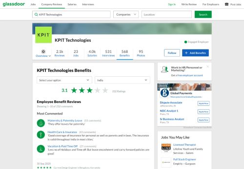 
                            3. KPIT Technologies Employee Benefits and Perks | Glassdoor.co.in