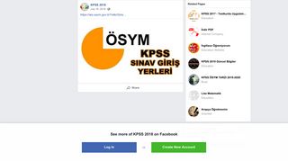 
                            5. KPSS 2018 - https://ais.osym.gov.tr/Yetki/Giris?ReturnUrl ... - Facebook