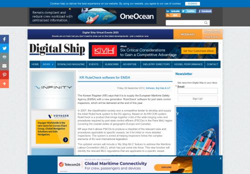 
                            10. KR RuleCheck software for EMSA - Digital Ship - The world leader in ...