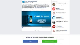 
                            7. Kraak De Code is terug! Vanaf vandaag... - Lab9 - Apple ... - Facebook