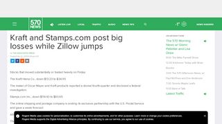 
                            8. Kraft and Stamps.com post big losses while Zillow jumps - 570 News
