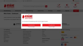 
                            3. KRÄHE Workwear | Mein Konto - Dashboard | - Ihr Ausstatter für ...