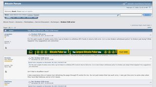 
                            6. Kraken 520 error - Bitcointalk