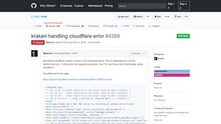 
                            7. kraken handling cloudflare error · Issue #4268 · ccxt/ccxt · GitHub