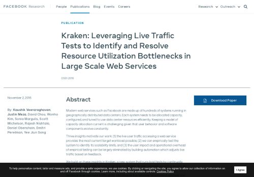 
                            10. Kraken: Leveraging Live Trafﬁc Tests to Identify ... - Facebook Research