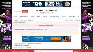 
                            8. Kraken login issues? | MyBroadband