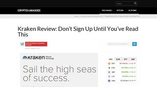 
                            9. Kraken Review: Don't Sign Up Until You've Read This - Crypto to the ...