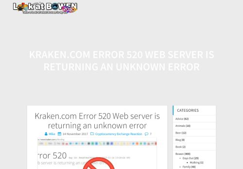 
                            5. Kraken.com Error 520 Web server is returning an unknown error