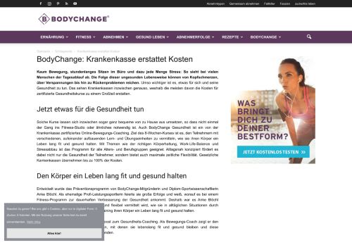 
                            3. Krankenkasse erstattet Kosten, Präventionsprogramm | BodyChange®
