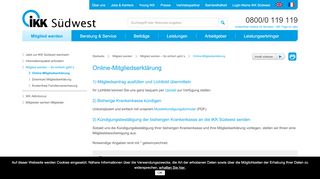 
                            10. Krankenkasse Online-Mitgliedsantrag | IKK Südwest