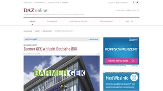 
                            8. Krankenkassen: Barmer GEK schluckt Deutsche BKK