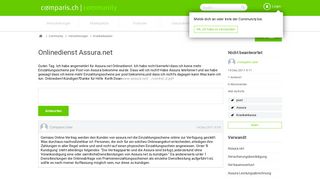 
                            6. Krankenkassen - Onlinedienst Assura.net - comparis.ch