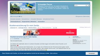 
                            1. Krankenversicherung für mein Sambo - Schweden Forum